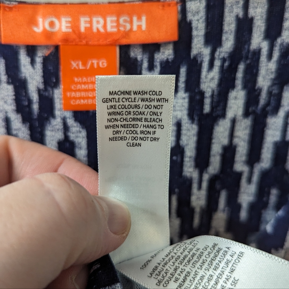 Joe Fresh Blue Chevron Dress XL - Picture 5 of 5